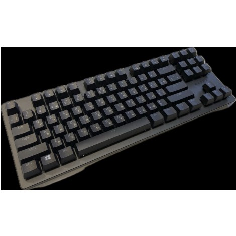Razer Huntsman V2 TKL Optyczna klawiatura do gier RGB LED, ukłąd klawiszy - RU, przewodowa, czarna, Clicky Purple Switch